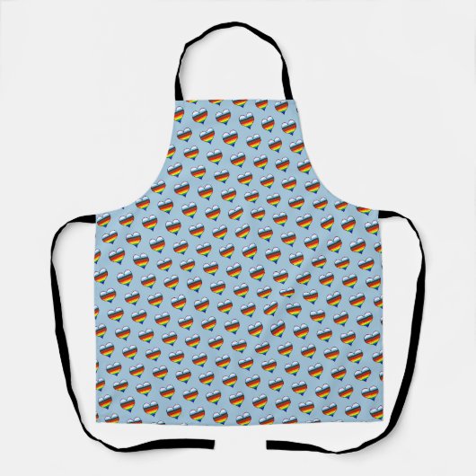 Schort Rainbow Heart Pattern (Voorkant)