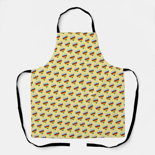 Schort Rainbow Heart Pattern (Voorkant)