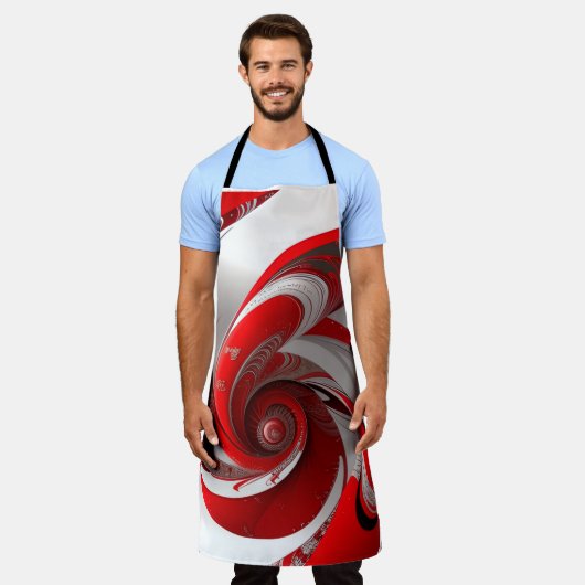 Schort/rode wervel/LRG/All-Over Print Schort (Gedragen)