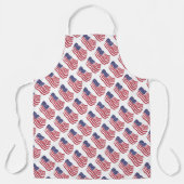 Schort rood wit blauw vlaggenpatroon (Voorkant)