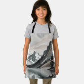 Schort S T-SHIRT Mountain Lake Scene afbeelding (Insitu)