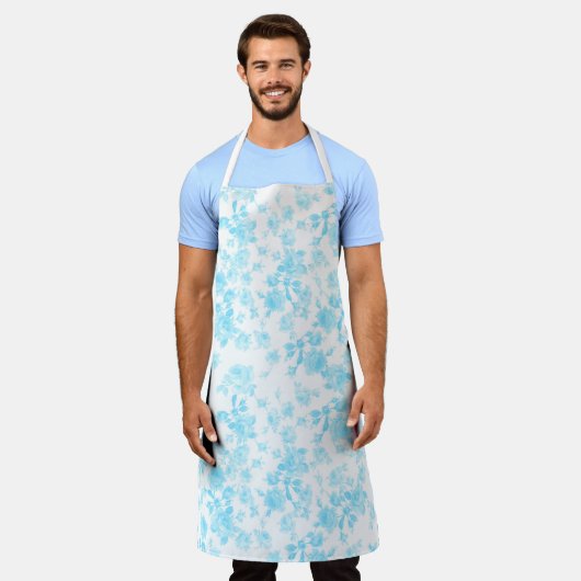 Schort Saint Colette Juni Rozen capri blauw (Gedragen)