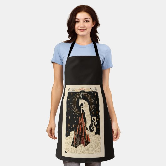 Schort Steenbok Celestial Zodiac Art (Gedragen)