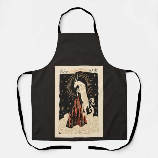 Schort Steenbok Celestial Zodiac Art (Voorkant)