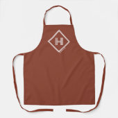 Schort | Stijlvolle Geometrische Initiaal Monogram (Voorkant)