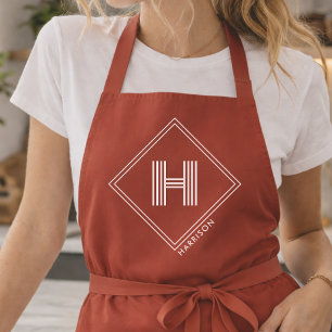 Schort Stijlvolle Geometrische Initiaal Monogram