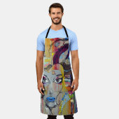 Schort - Street Art Face Graffiti (Gedragen)