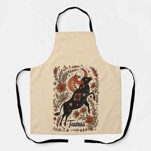 Schort Taurus Hemelse Zodiac Art (Voorkant)