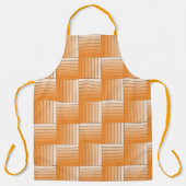 Schort - Tegels van Oranje ombre Stripes (Voorkant)