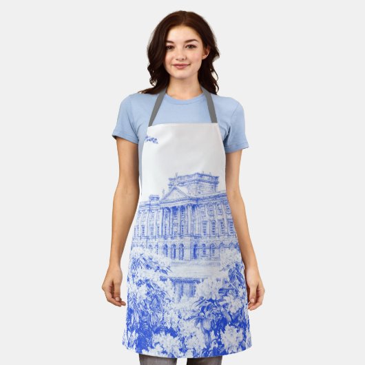 Schort - "The Grounds at Pemberley" (Blauw) (Gedragen)