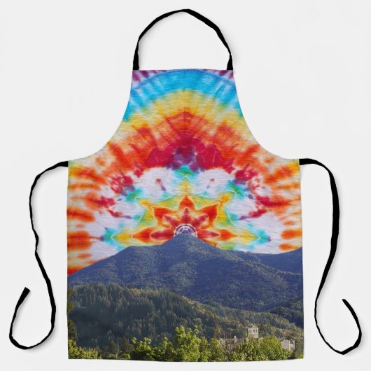 Schort Tie Dye Mt Tamalpais Sky Design (Voorkant)