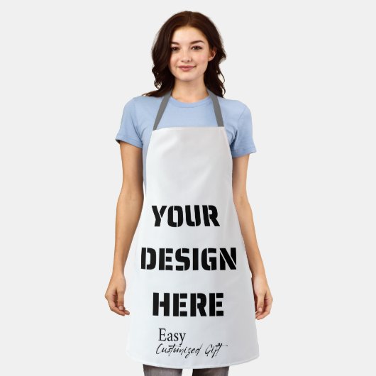 Schort, upload je eigen ontwerp schort (Gedragen)