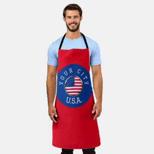 Schort - USA gepersonaliseerd - Voeg uw plaatsnaam