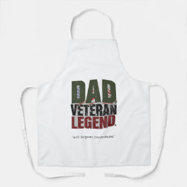 Schort Vader Veteraan Legende – BBQ Held Geschenk