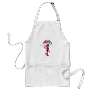 Schort van Afrikaanse Girl Rainbow Clouds Kitchen