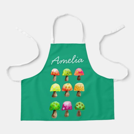 Schort van champignons met een hoge kleur (Voorkant)