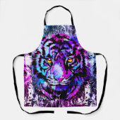 Schort van de blauwe tijger - tijgertekening (Voorkant)