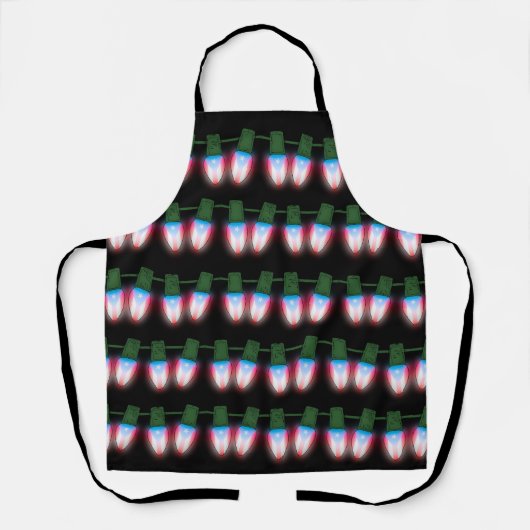 Schort van de Flag Xmas Lights van Puerto Rico (Voorkant)