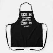 Schort van Grillin en Chillin BBQ (Voorkant)