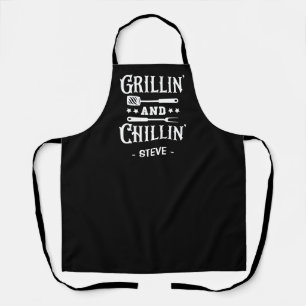 Schort van Grillin en Chillin BBQ