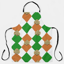 schort van groene oranje klaver