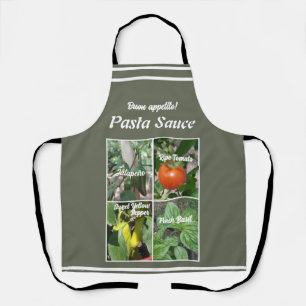 Schort van groenten en kruiden