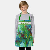 Schort van kind - Abstracte acrylkunst (Gedragen)