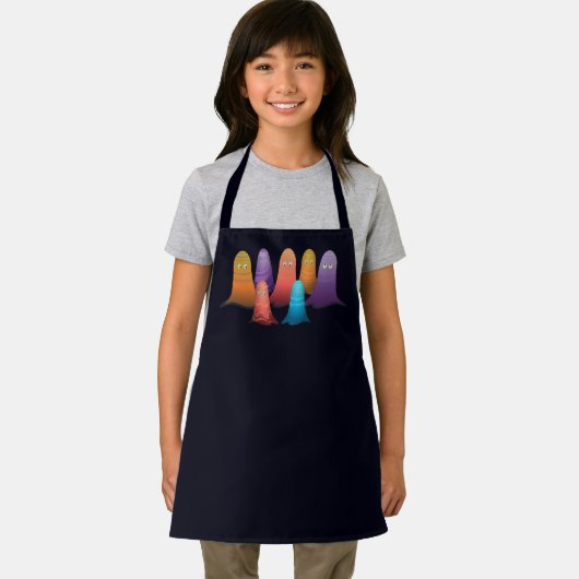 Schort van kleurige spoken (Insitu)