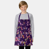 Schort van kleurrijke libellen (Gedragen)