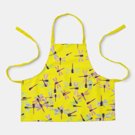 Schort van kleurrijke libellen