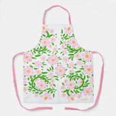 Schort van lentroze Floral (Voorkant)