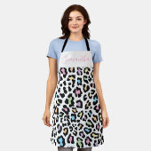 Schort van leopard Print Glam (Gedragen)