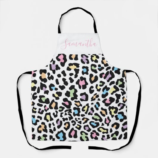 Schort van leopard Print Glam (Voorkant)