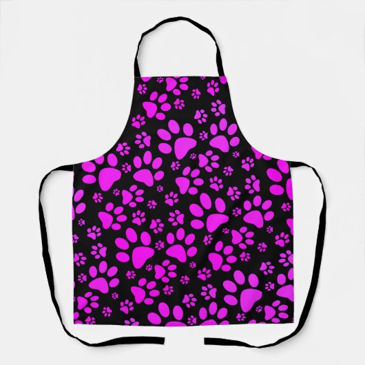 Schort van Paarse en zwarte Prints (Voorkant)