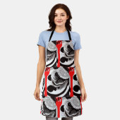 Schort van pannenkoeken en vorken (Gedragen)