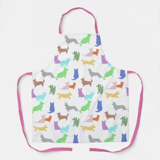 Schort van Pastel Corgi (Voorkant)