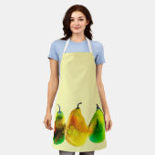 Schort van peren waterverf, groene vruchten (Gedragen)