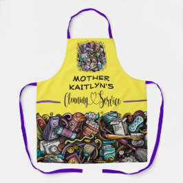 Schort van persoonlijke of zakelijke schoonmaakser