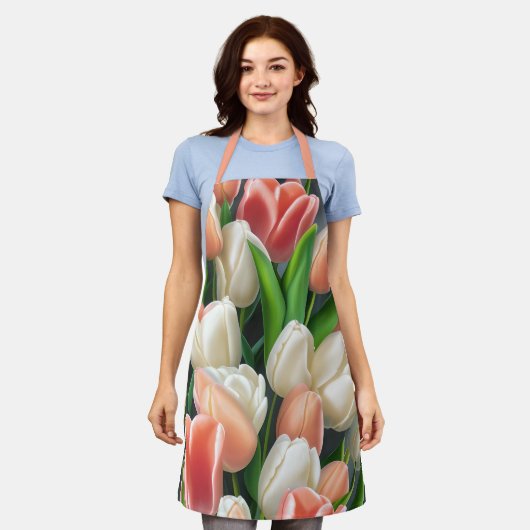 Schort van roze pekelpitten (Gedragen)