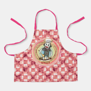 Schort van Sock Monkey Chef