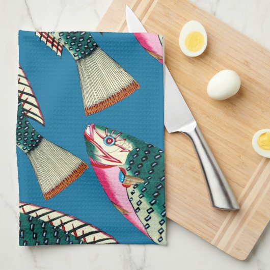 Schort van Victoriaans vis Theedoek (Quarter Fold)