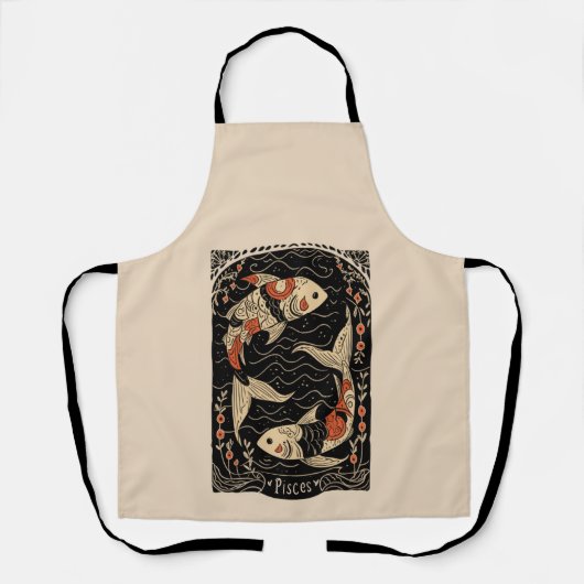 Schort Vissen Hemelse Zodiac Art (Voorkant)