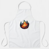 Schort - Vlammen artwork (Voorkant)