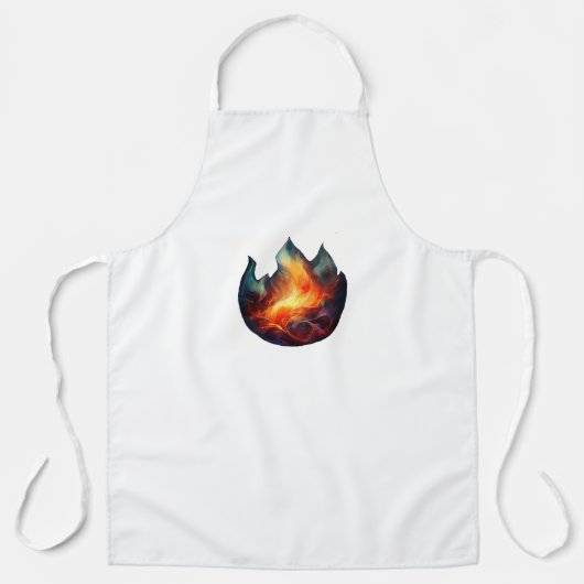 Schort - Vlammen artwork (Voorkant)