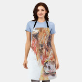 Schort voor All-Over Print Koe voor hoge  (Gedragen)