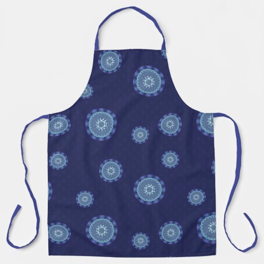 Schort voor All-Over Print Water Mandala (Voorkant)