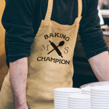 Schort voor de bakkerij van Champion Monogrammed B