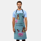 Schort voor het koken van botervliegen (Gedragen)