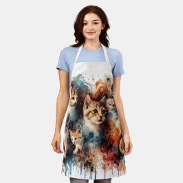 Schort voor kattenliefhebbers - Artistic Paint Spl
