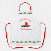 Schort voor kerstkaarsen op maat (Voorkant)